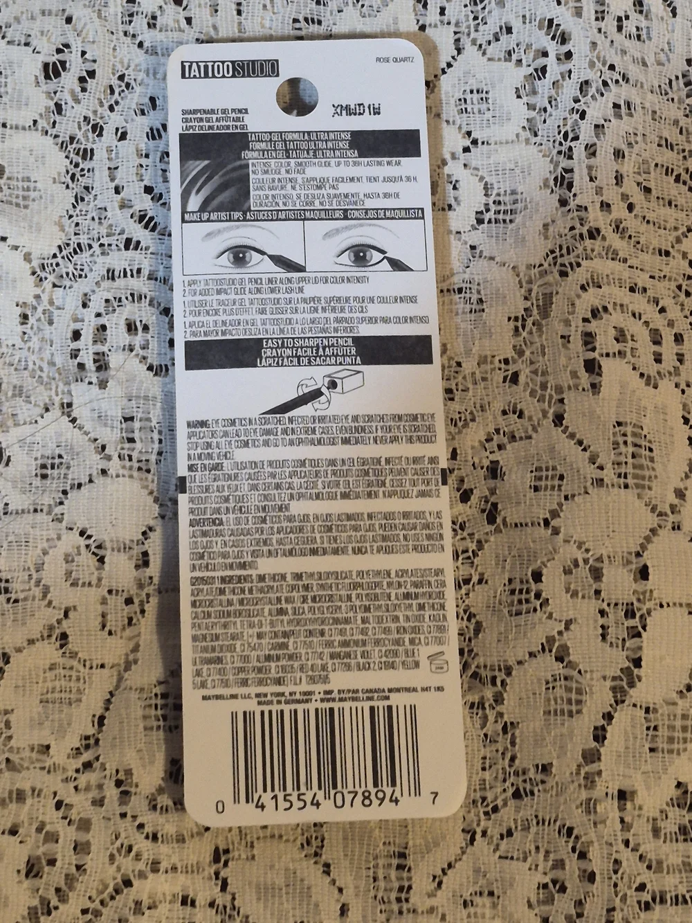 Maybelline TattooStudio Waterproof Gel Liner - Rose Quartz 980